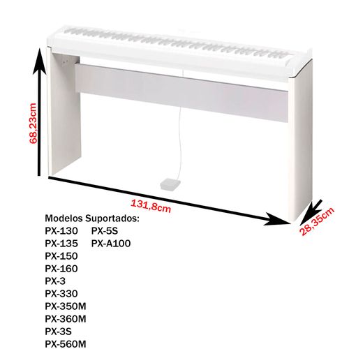Estante de Piano Digital Casio Cs67 Branco Citron