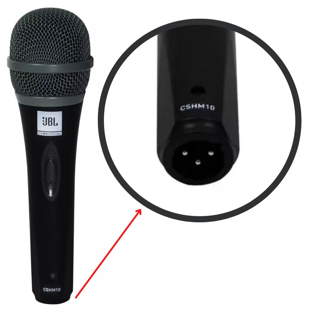 Microfone de Mão JBL CSHM10 Dinâmico Supercadióide Original Citron